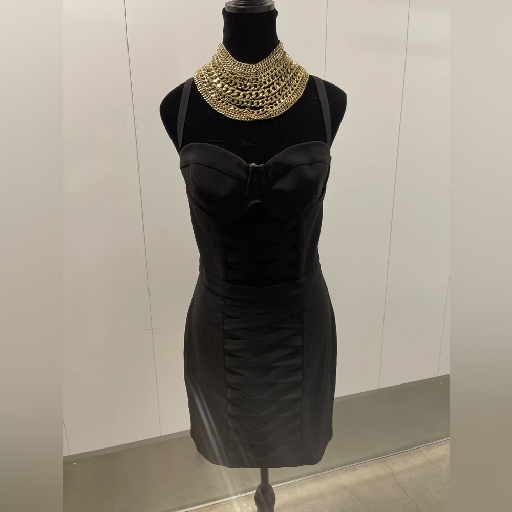 bebe Black Strapless Dress